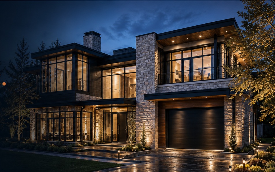 Luxury custom home with engineered cooling system
